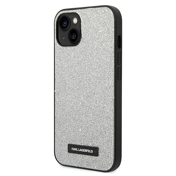 Karl Lagerfeld KLHCP14MG2ELS iPhone 14 Plus / 15 Plus 6,7″ kõvakaaneline hõbedane sädelev logo