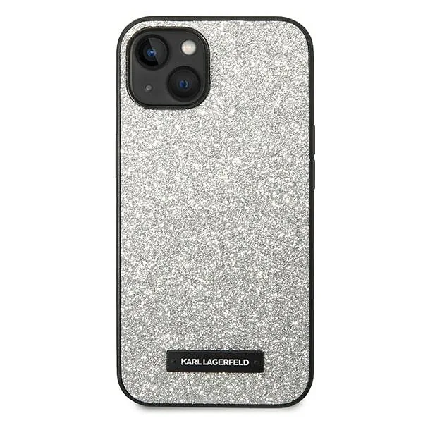 Karl Lagerfeld KLHCP14MG2ELS iPhone 14 Plus / 15 Plus 6,7″ kõvakaaneline hõbedane sädelev logo