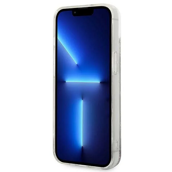 Karl Lagerfeld KLHCP14MLMNMS iPhone 14 Plus / 15 Plus 6,7″ kõvakate hõbedane Liquid Glitter Mon