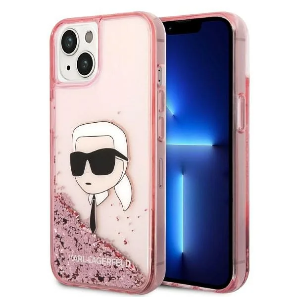 Karl Lagerfeld KLHCP14MLNKHCP iPhone 14 Plus / 15 Plus 6,7" roosa kõvakate Glitter Karl'i pea