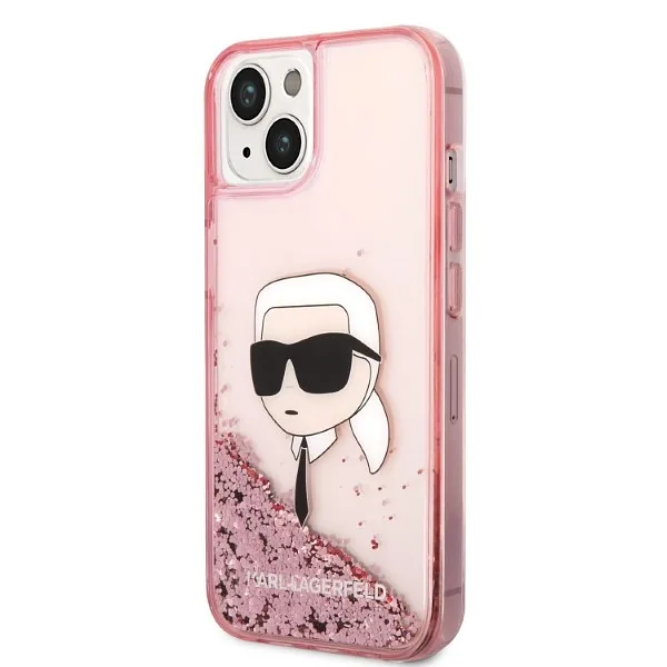 Karl Lagerfeld KLHCP14MLNKHCP iPhone 14 Plus / 15 Plus 6,7″ roosa kõvakate Glitter Karl’i pea