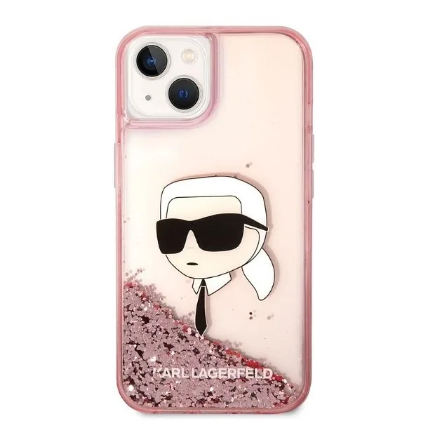 Karl Lagerfeld KLHCP14MLNKHCP iPhone 14 Plus / 15 Plus 6,7″ roosa kõvakate Glitter Karl’i pea