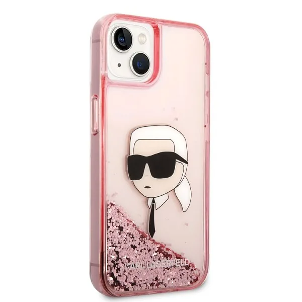 Karl Lagerfeld KLHCP14MLNKHCP iPhone 14 Plus / 15 Plus 6,7″ roosa kõvakate Glitter Karl’i pea