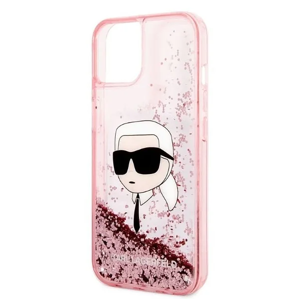 Karl Lagerfeld KLHCP14MLNKHCP iPhone 14 Plus / 15 Plus 6,7″ roosa kõvakate Glitter Karl’i pea