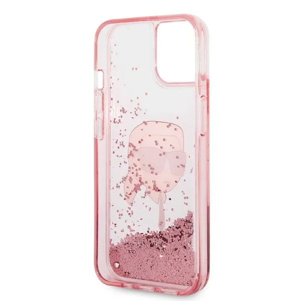 Karl Lagerfeld KLHCP14MLNKHCP iPhone 14 Plus / 15 Plus 6,7″ roosa kõvakate Glitter Karl’i pea