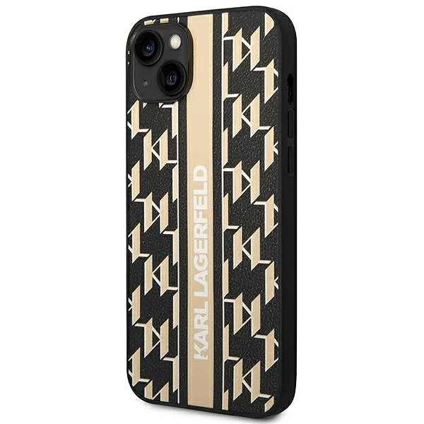 Karl Lagerfeld KLHCP14MPGKLSKW iPhone 14Plus / 15 Plus 6,7″ kõvakaaneline pruun Monogram Stripe