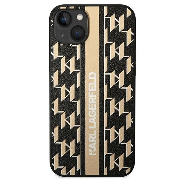 Karl Lagerfeld KLHCP14MPGKLSKW iPhone 14Plus / 15 Plus 6,7″ kõvakaaneline pruun Monogram Stripe
