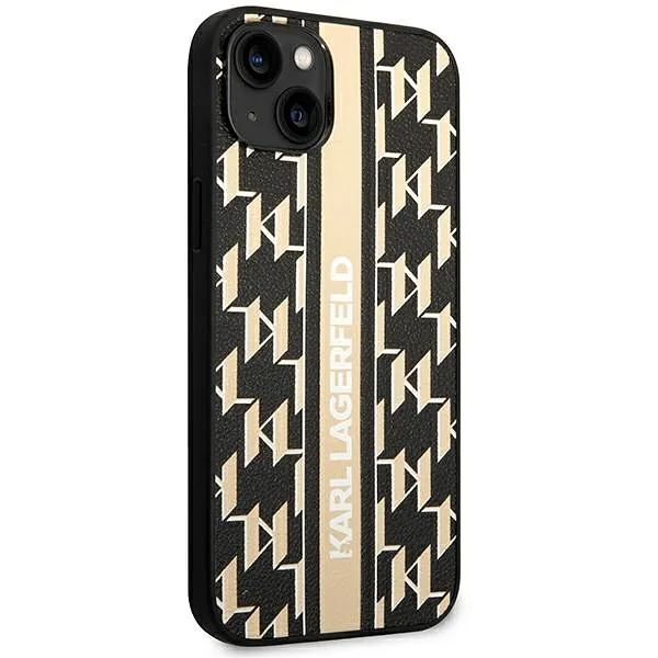 Karl Lagerfeld KLHCP14MPGKLSKW iPhone 14Plus / 15 Plus 6,7″ kõvakaaneline pruun Monogram Stripe