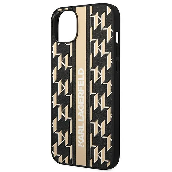 Karl Lagerfeld KLHCP14MPGKLSKW iPhone 14Plus / 15 Plus 6,7″ kõvakaaneline pruun Monogram Stripe