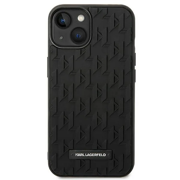 Karl Lagerfeld KLHCP14MRUPKLPK iPhone 14 Plus / 15 Plus 6,7″ kõvakaaneline must 3D Monogramm