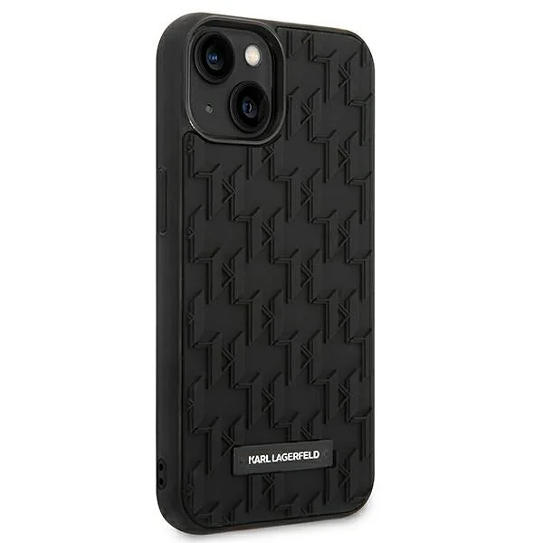 Karl Lagerfeld KLHCP14MRUPKLPK iPhone 14 Plus / 15 Plus 6,7″ kõvakaaneline must 3D Monogramm