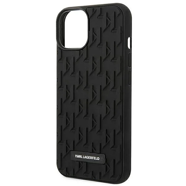 Karl Lagerfeld KLHCP14MRUPKLPK iPhone 14 Plus / 15 Plus 6,7″ kõvakaaneline must 3D Monogramm