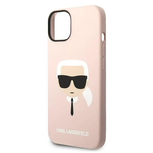 Karl Lagerfeld KLHCP14MSLKHLP iPhone 14 Plus / 15 Plus 6,7″ kõvakate roosa silikoon Karl`s Head