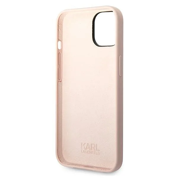 Karl Lagerfeld KLHCP14MSLKHLP iPhone 14 Plus / 15 Plus 6,7″ kõvakate roosa silikoon Karl`s Head