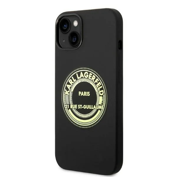 Karl Lagerfeld KLHCP14MSRSGRCK iPhone 14 Plus / 15 Plus 6,7″ kõvakaaneline must silikoon RSG
