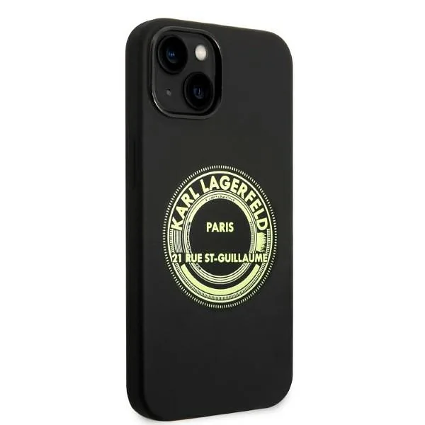Karl Lagerfeld KLHCP14MSRSGRCK iPhone 14 Plus / 15 Plus 6,7″ kõvakaaneline must silikoon RSG