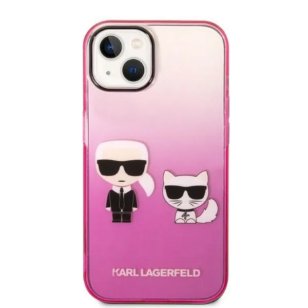 Karl Lagerfeld KLHCP14MTGKCP iPhone 14Plus / 15 Plus 6,7″ kõvakaaneline roosa gradient