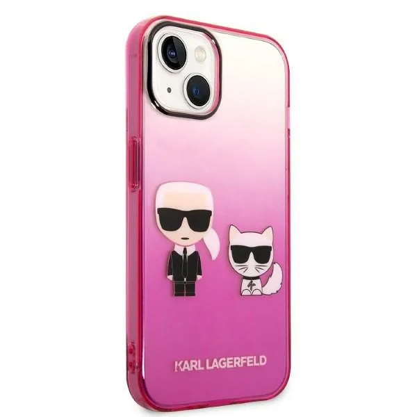Karl Lagerfeld KLHCP14MTGKCP iPhone 14Plus / 15 Plus 6,7″ kõvakaaneline roosa gradient