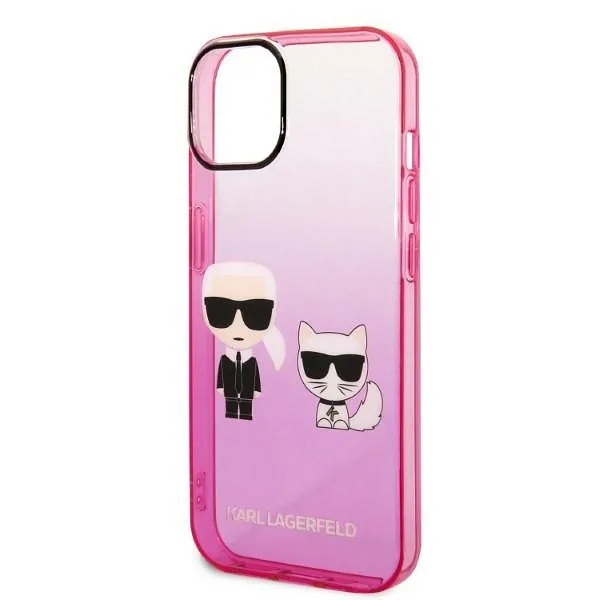 Karl Lagerfeld KLHCP14MTGKCP iPhone 14Plus / 15 Plus 6,7″ kõvakaaneline roosa gradient