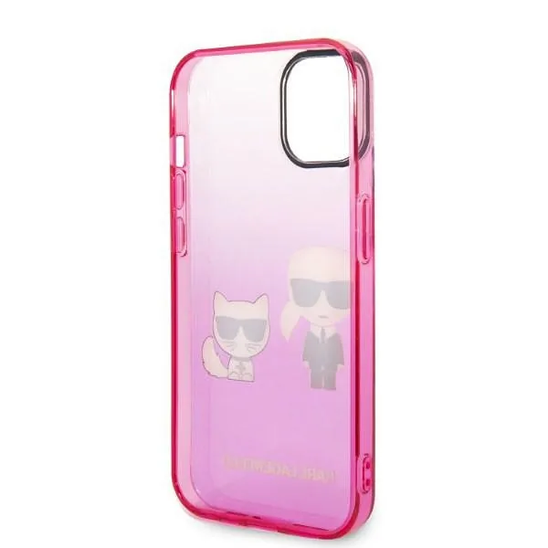 Karl Lagerfeld KLHCP14MTGKCP iPhone 14Plus / 15 Plus 6,7″ kõvakaaneline roosa gradient
