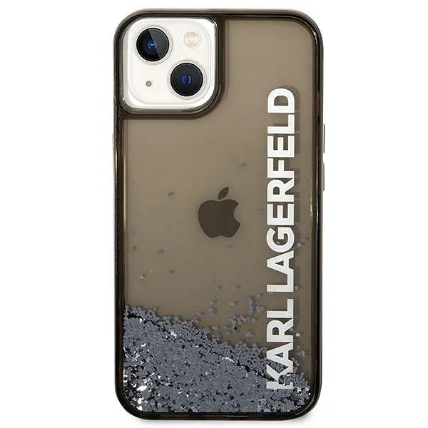 Karl Lagerfeld KLHCP14SLCKVK iPhone 14/ 15 / 13 6,1″ must kõvakate Liquid Glitter Elong