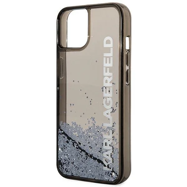 Karl Lagerfeld KLHCP14SLCKVK iPhone 14/ 15 / 13 6,1″ must kõvakate Liquid Glitter Elong