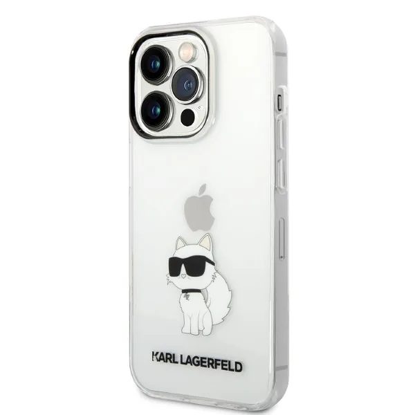 Karl Lagerfeld KLHCP14LHNCHTCT iPhone 14 Pro 6,1″ läbipaistev kõvakaaneline kaitseümbris Ikonik Choupette