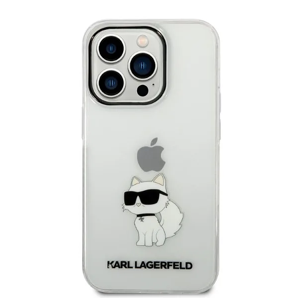 Karl Lagerfeld KLHCP14LHNCHTCT iPhone 14 Pro 6,1″ läbipaistev kõvakaaneline kaitseümbris Ikonik Choupette