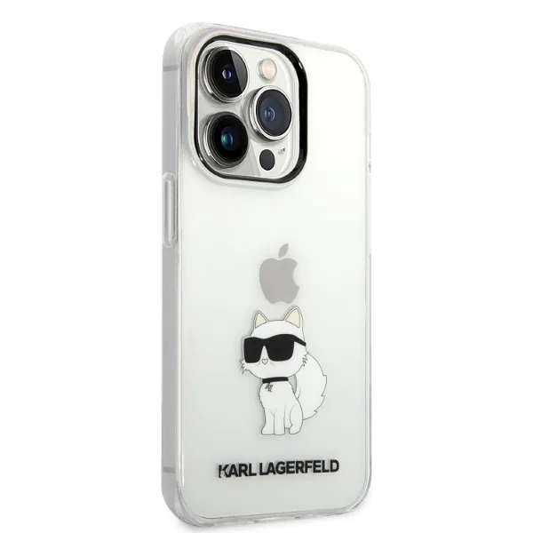 Karl Lagerfeld KLHCP14LHNCHTCT iPhone 14 Pro 6,1″ läbipaistev kõvakaaneline kaitseümbris Ikonik Choupette