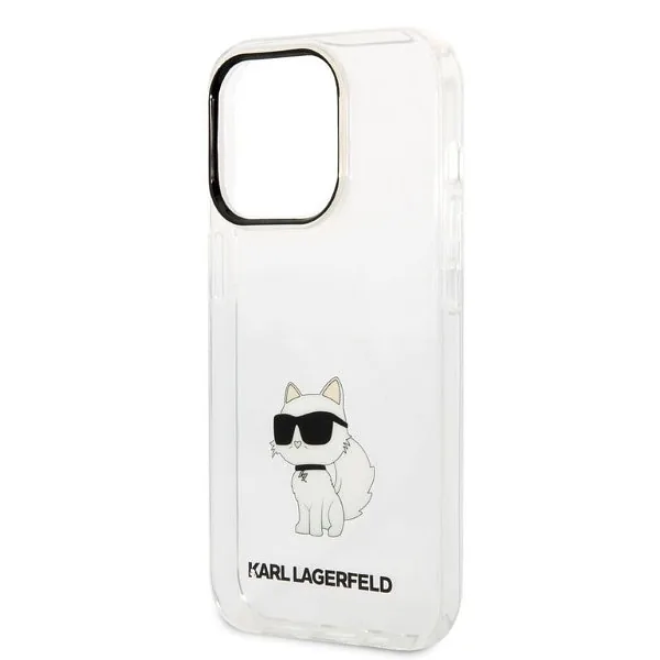Karl Lagerfeld KLHCP14LHNCHTCT iPhone 14 Pro 6,1″ läbipaistev kõvakaaneline kaitseümbris Ikonik Choupette
