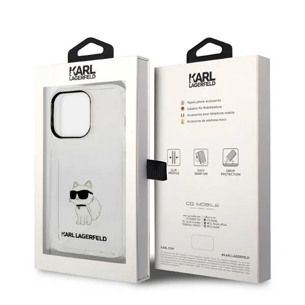 Karl Lagerfeld KLHCP14LHNCHTCT iPhone 14 Pro 6,1″ läbipaistev kõvakaaneline kaitseümbris Ikonik Choupette