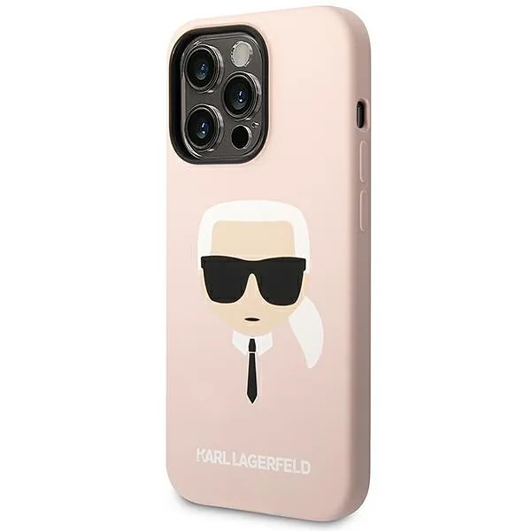 Karl Lagerfeld KLHCP14XSLKHLP iPhone 14 Pro Max 6,7″ kõvakate roosa silikoon Karl’i pea