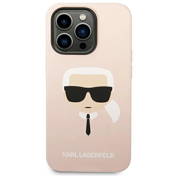 Karl Lagerfeld KLHCP14XSLKHLP iPhone 14 Pro Max 6,7″ kõvakate roosa silikoon Karl’i pea