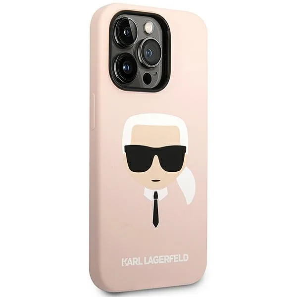 Karl Lagerfeld KLHCP14XSLKHLP iPhone 14 Pro Max 6,7″ kõvakate roosa silikoon Karl’i pea