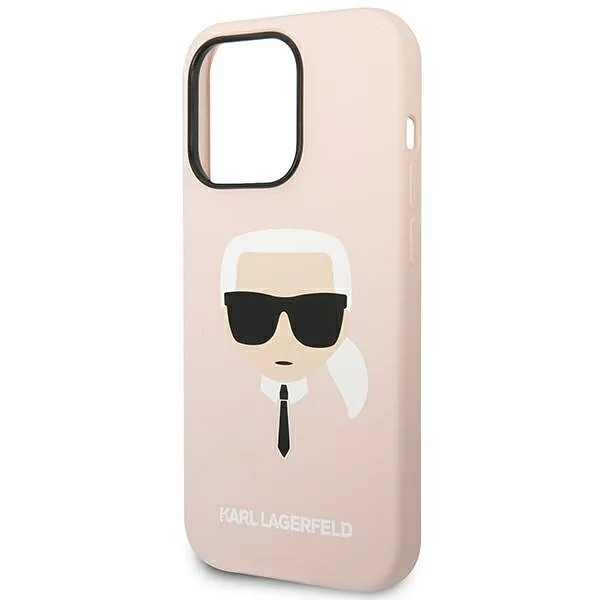 Karl Lagerfeld KLHCP14XSLKHLP iPhone 14 Pro Max 6,7″ kõvakate roosa silikoon Karl’i pea