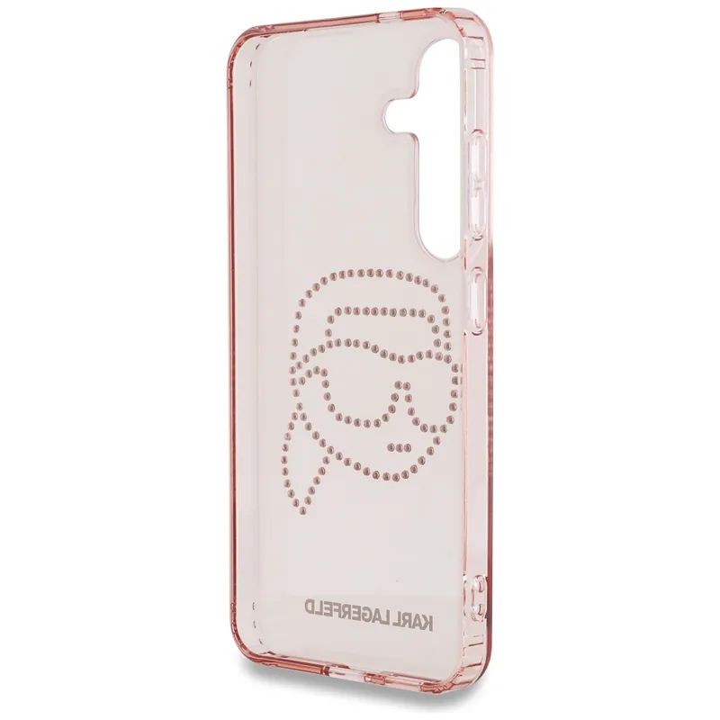 Karl Lagerfeldi kristallidega K. Pea logo ümbris Samsung Galaxy S25 roosa