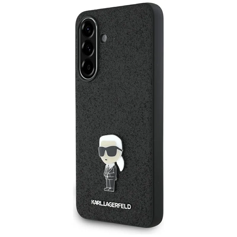 Karl Lagerfeld fikseeritud sädelev ikooniline metallkinnitus Samsung Galaxy A36 must