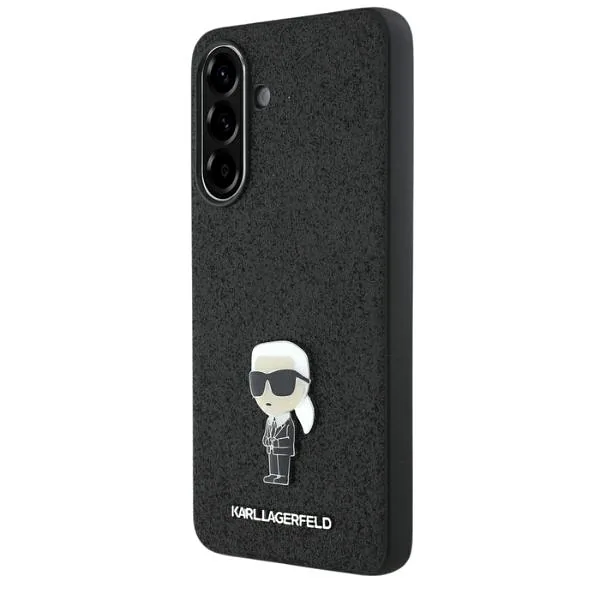 Karl Lagerfeld fikseeritud sädelev ikooniline metallkinnitus Samsung Galaxy A36 must
