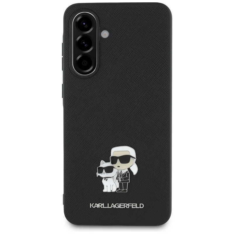 Karl Lagerfeld Saffiano ümbris K&C metallist logoga Samsung Galaxy A36 must