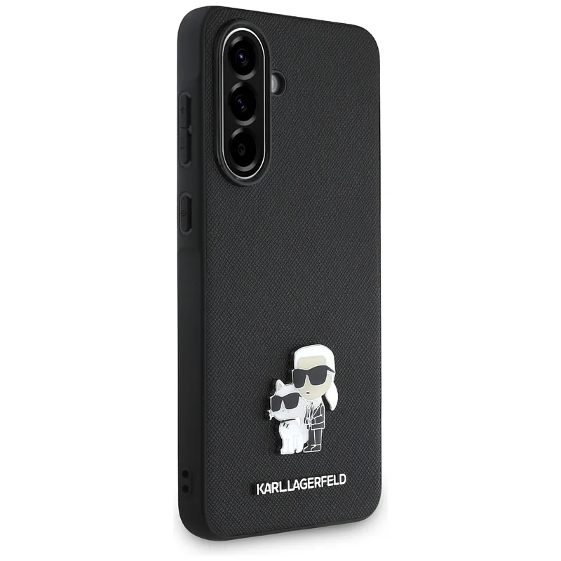 Karl Lagerfeld Saffiano ümbris K&C metallist logoga Samsung Galaxy A36 must