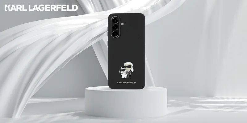 Karl Lagerfeld Saffiano ümbris K&C metallist logoga Samsung Galaxy A36 must