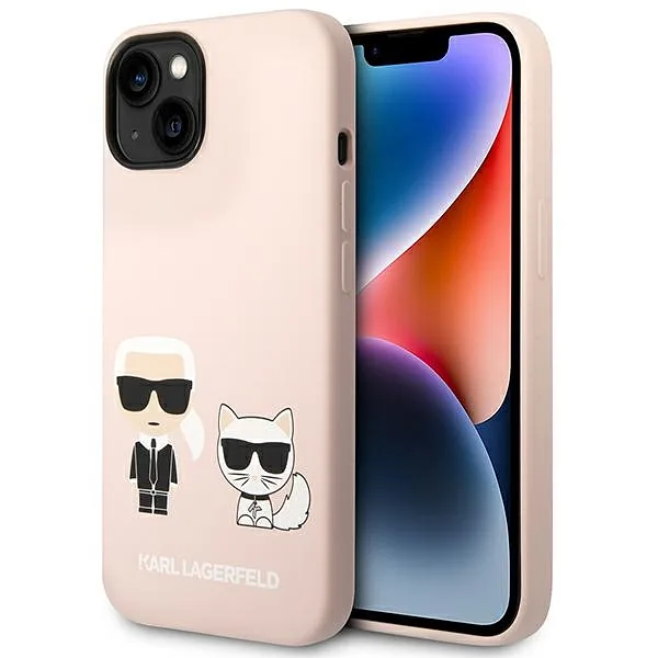 Karl Lagerfeld KLHMP14SSSKCI iPhone 14/ 15 / 13 6,1" kõvakate heleroosa silikoon Karl &