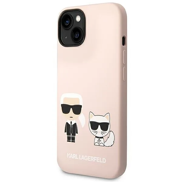 Karl Lagerfeld KLHMP14SSSKCI iPhone 14/ 15 / 13 6,1″ kõvakate heleroosa silikoon Karl &