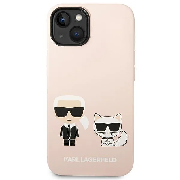Karl Lagerfeld KLHMP14SSSKCI iPhone 14/ 15 / 13 6,1″ kõvakate heleroosa silikoon Karl &