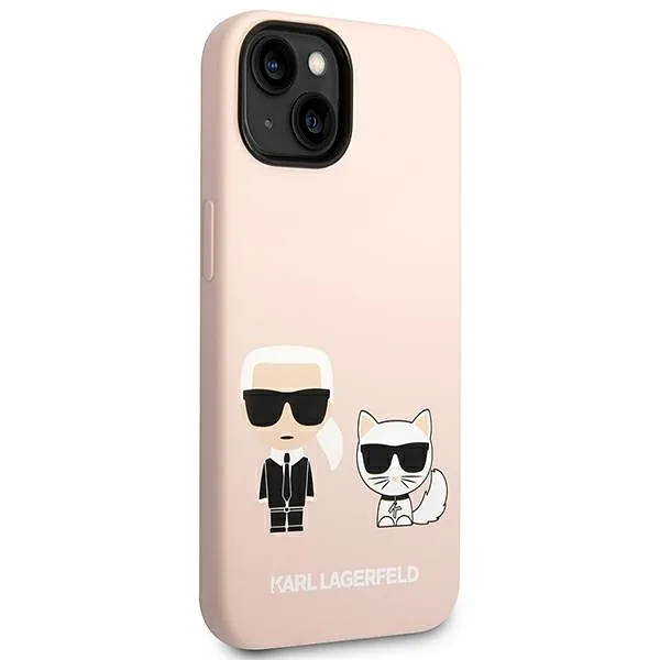 Karl Lagerfeld KLHMP14SSSKCI iPhone 14/ 15 / 13 6,1″ kõvakate heleroosa silikoon Karl &