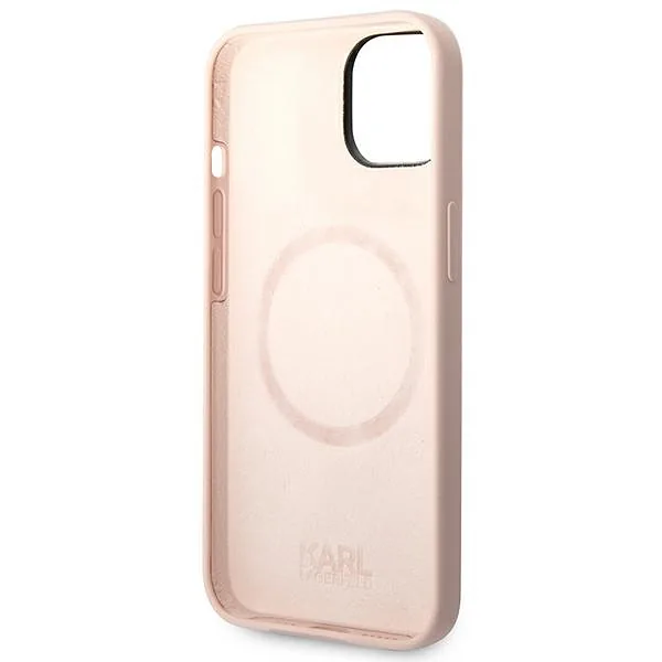 Karl Lagerfeld KLHMP14SSSKCI iPhone 14/ 15 / 13 6,1″ kõvakate heleroosa silikoon Karl &
