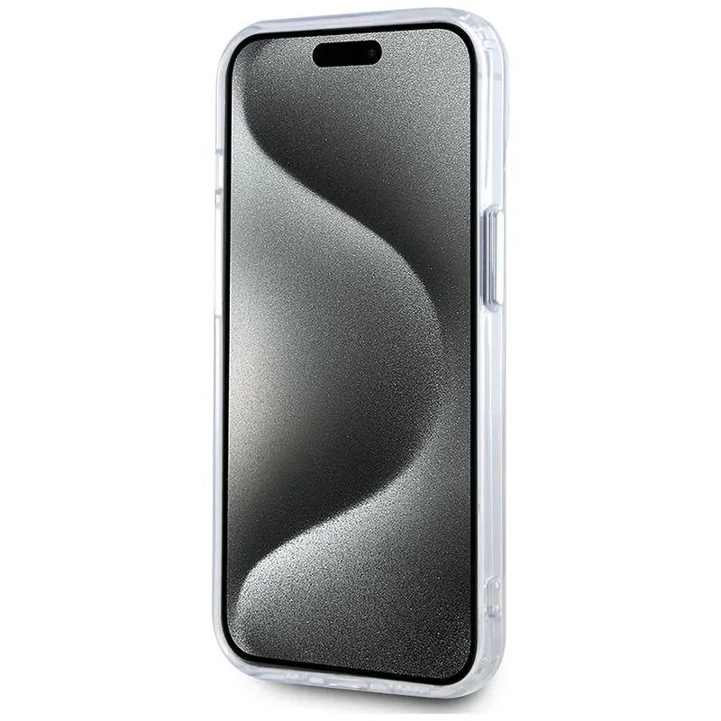 Karl Lagerfeld IML Metal Karl Head MagSafe ümbris iPhone 15 jaoks valge