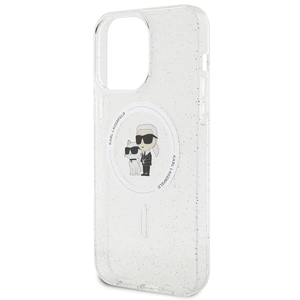 Karl Lagerfeld KLHMP15XHGKCNOT iPhone 15Pro Max 6.7″ läbipaistev kõvakaaneline Karl&Choupette Glitter Mag