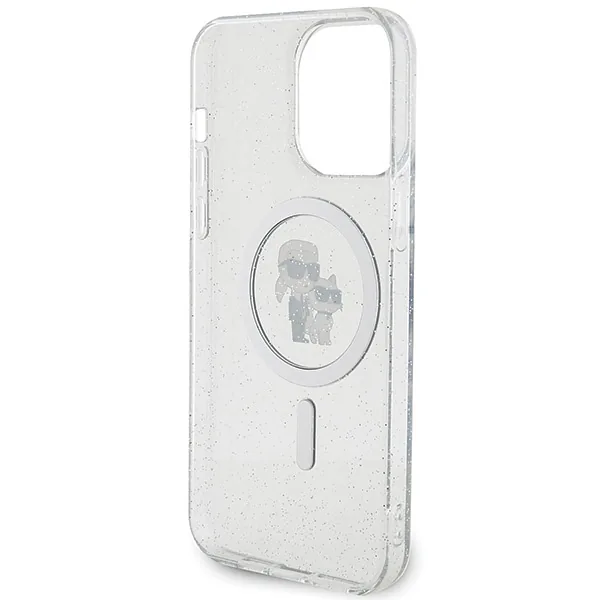 Karl Lagerfeld KLHMP15XHGKCNOT iPhone 15Pro Max 6.7″ läbipaistev kõvakaaneline Karl&Choupette Glitter Mag