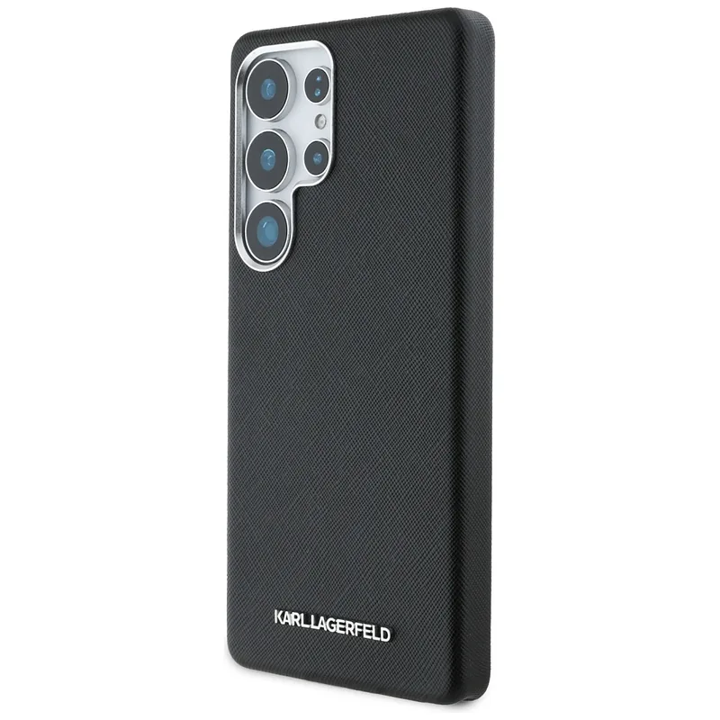 Karl Lagerfeld Saffiano täielikult kaetud pikendatud metallist logo MagSafe ümbris Samsung Galaxy S25 jaoks
